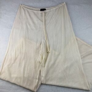 Cream Mesh Knit Lounge Swim Cover Pants